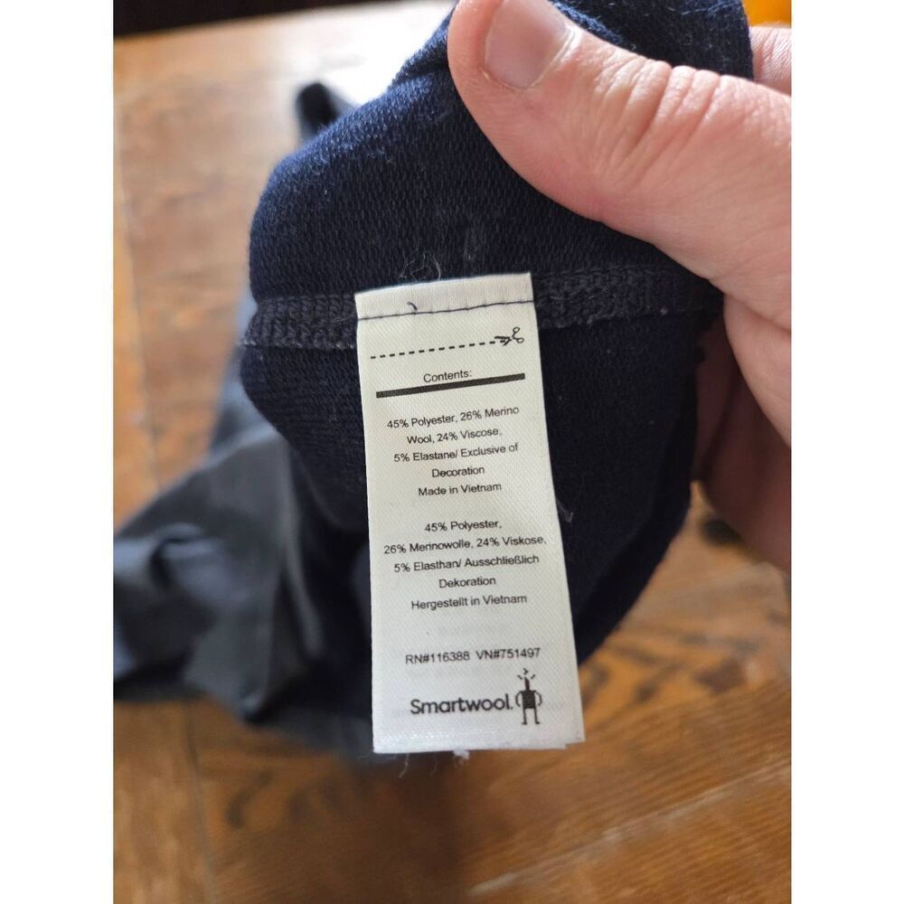 Smartwool Sweatshirt Blue Active Reset Hoodie Merino Short Sleeve Sz Small - Picture 4 of 5